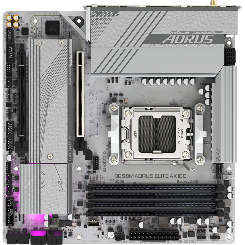 Материнская плата Gigabyte B650M AORUS ELITE AX ICE - фото 4