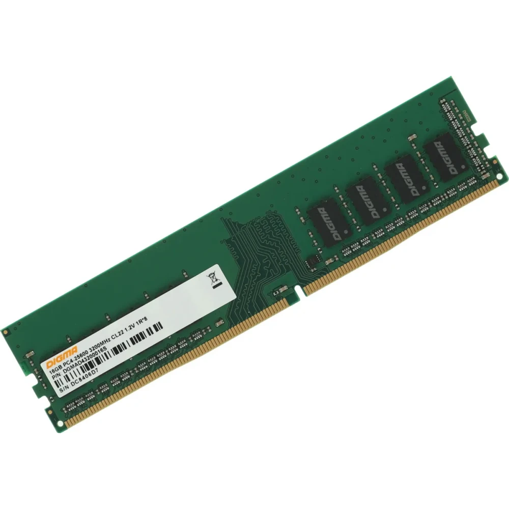 Оперативная память 16Gb DDR4 3200MHz Digma (DGMAD43200016S)