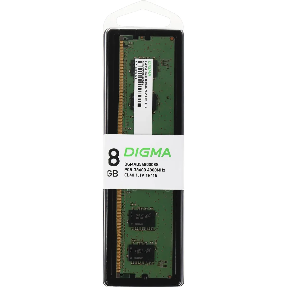 Оперативная память 8GB DDR5 4800MHz Digma (DGMAD5480008S)