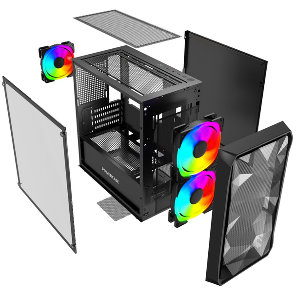 Корпус Powercase Mistral Micro A3B ARGB Black - CMMAB-A3 - фото 8