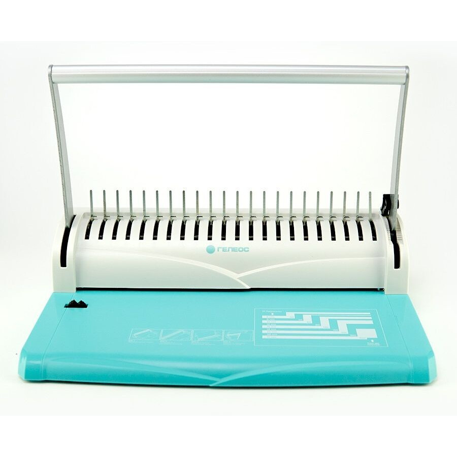 Брошюровщик (переплётчик) Гелеос БП-13+ Бирюзовый/Белый - БП13ПББ - фото 3