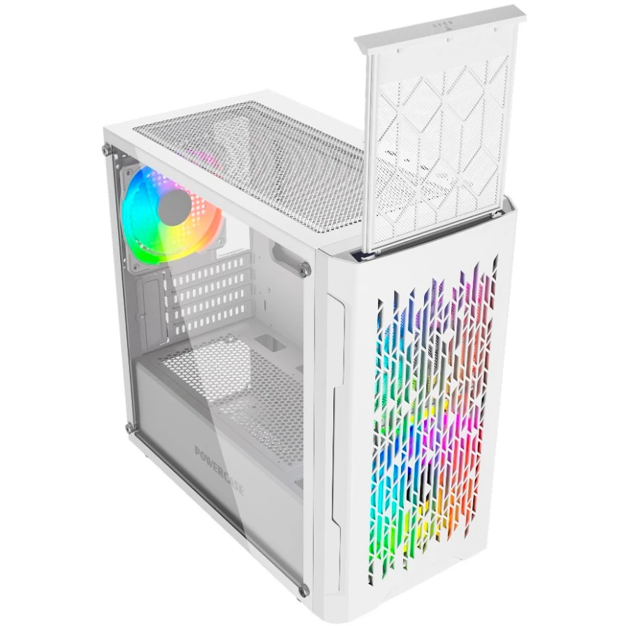 Корпус Powercase Mistral Micro D3W ARGB White - CMMDW-A3 - фото 2