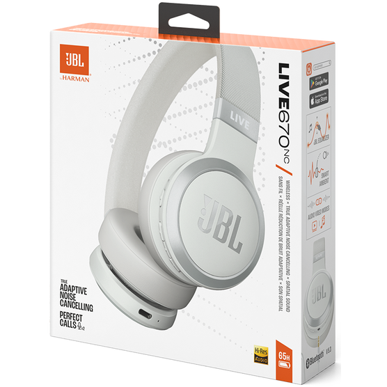 Гарнитура JBL Live 670NC White - JBLLIVE670NCWHT - фото 8