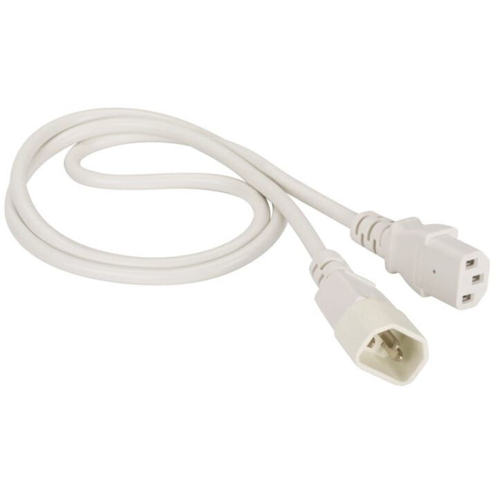 Кабель питания C13 - C14, 0.5м, Lanmaster LAN-PP13/14-0.5-WH