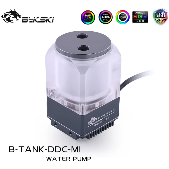 Резервуар с помпой для СЖО Bykski B-TANK-DDC-MI 5V A-RGB&Black (C8-0229) - фото 2
