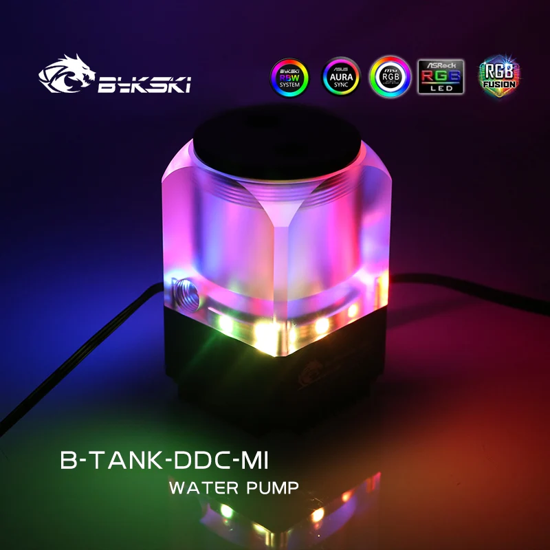 Резервуар с помпой для СЖО Bykski B-TANK-DDC-MI 5V A-RGB&Black (C8-0229) - фото 3