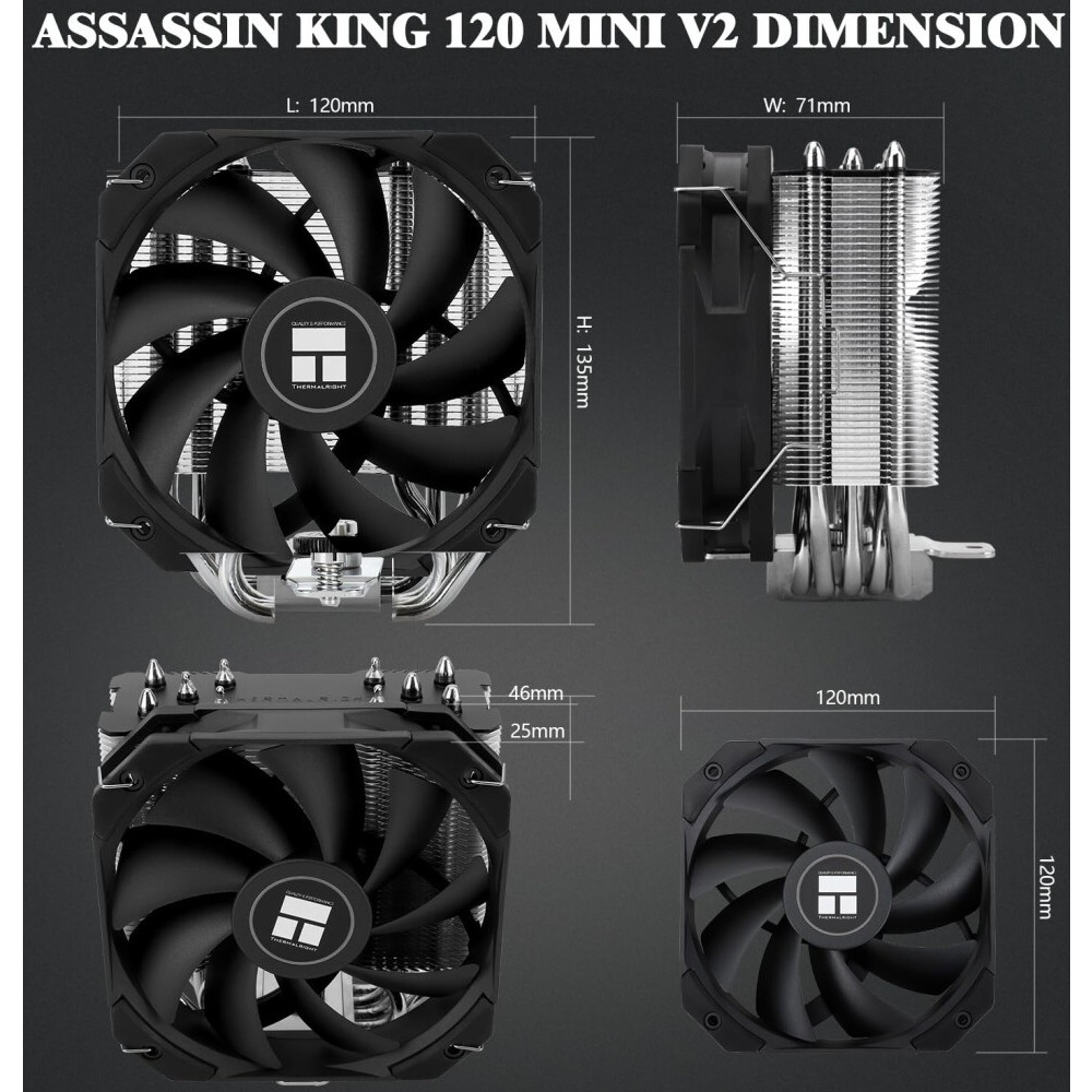Кулер Thermalright Assassin King 120 Mini v2 - AK120-MINI-V2 - фото 6