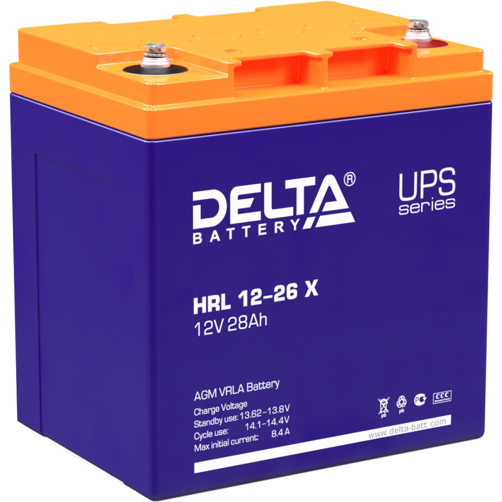 Аккумуляторная батарея Delta HRL12-26 X
