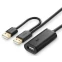 Кабель удлинительный 2x USB A (M) - USB A (F), 5м, UGREEN US137 - 20213