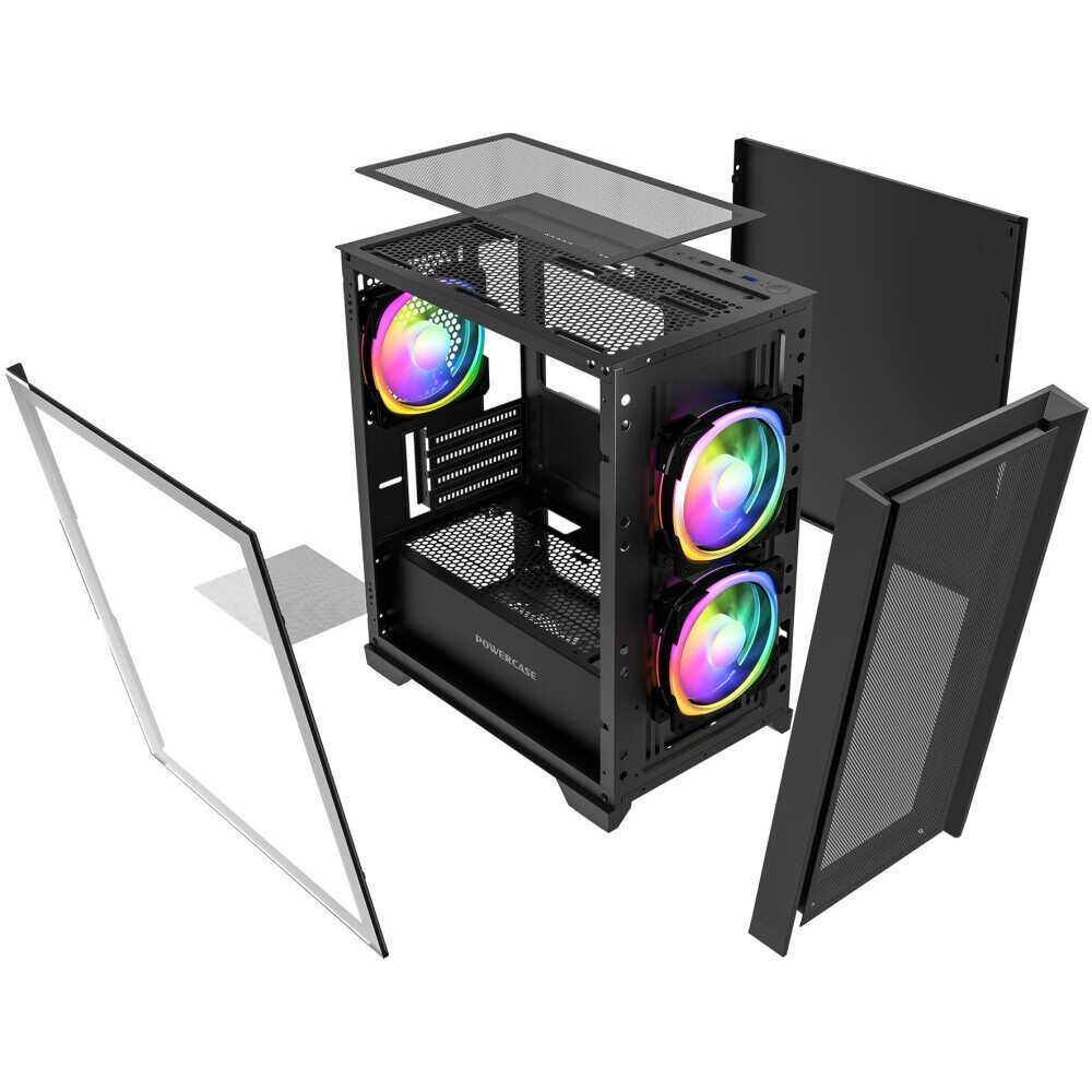 Корпус Powercase Alisio Micro Z3B ARGB Black - PC_CAMZB-A3 - фото 7