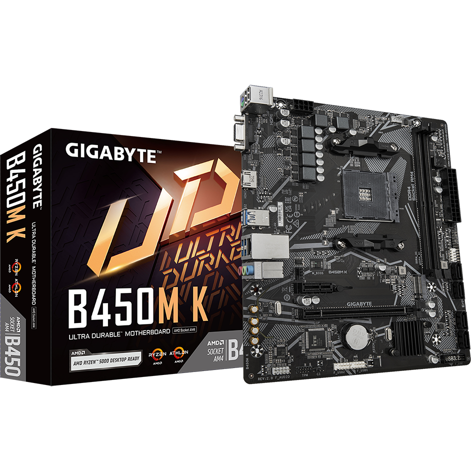 Материнская плата Gigabyte B450M K 2.0 - фото 4