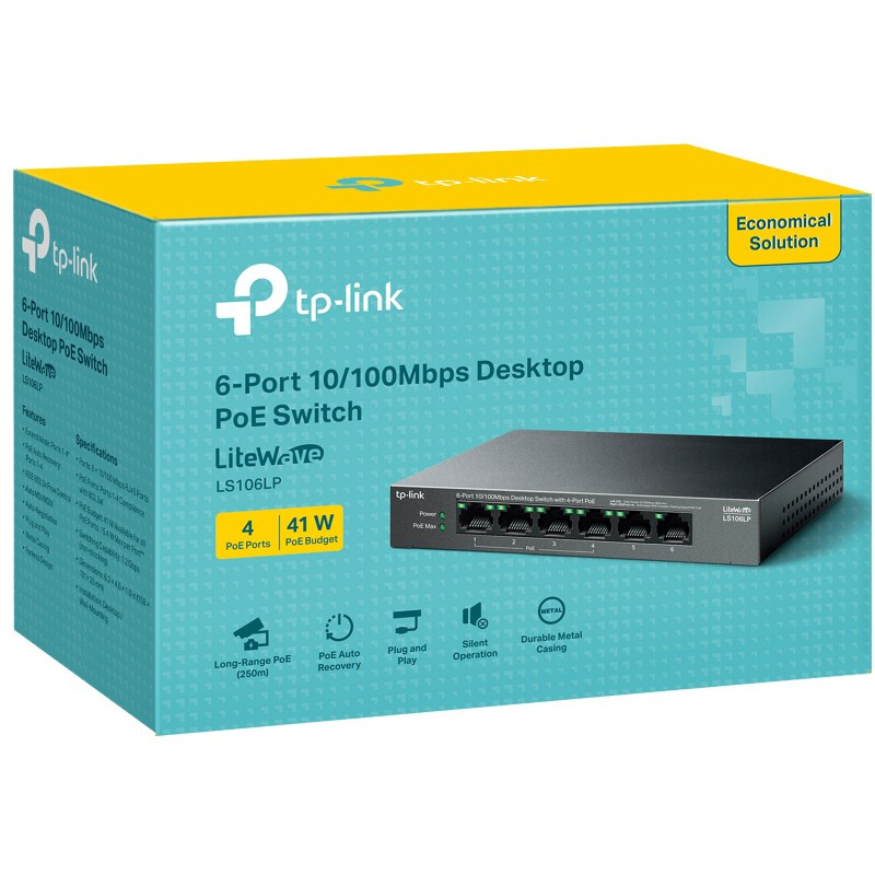 Коммутатор (свитч) TP-Link LS106LP - фото 4