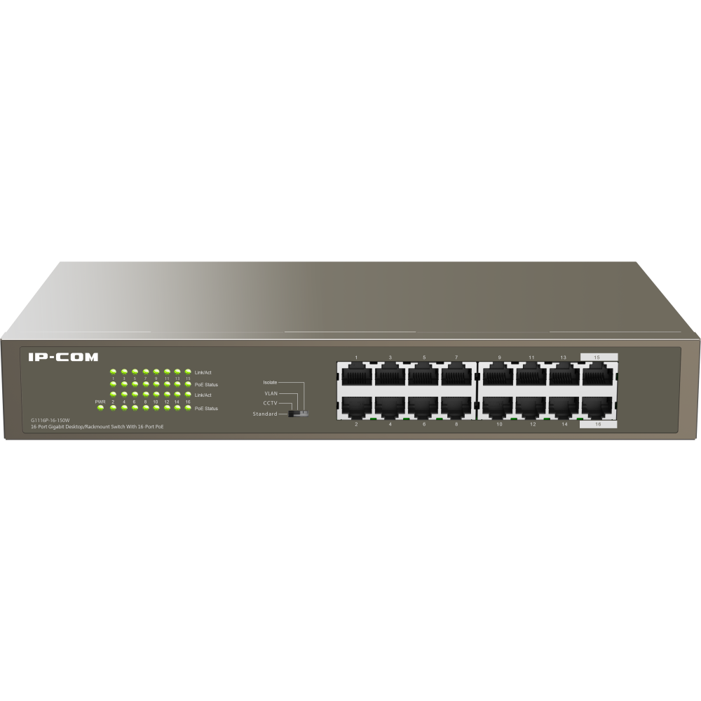 Коммутатор (свитч) IP-COM G1116P-16-150W