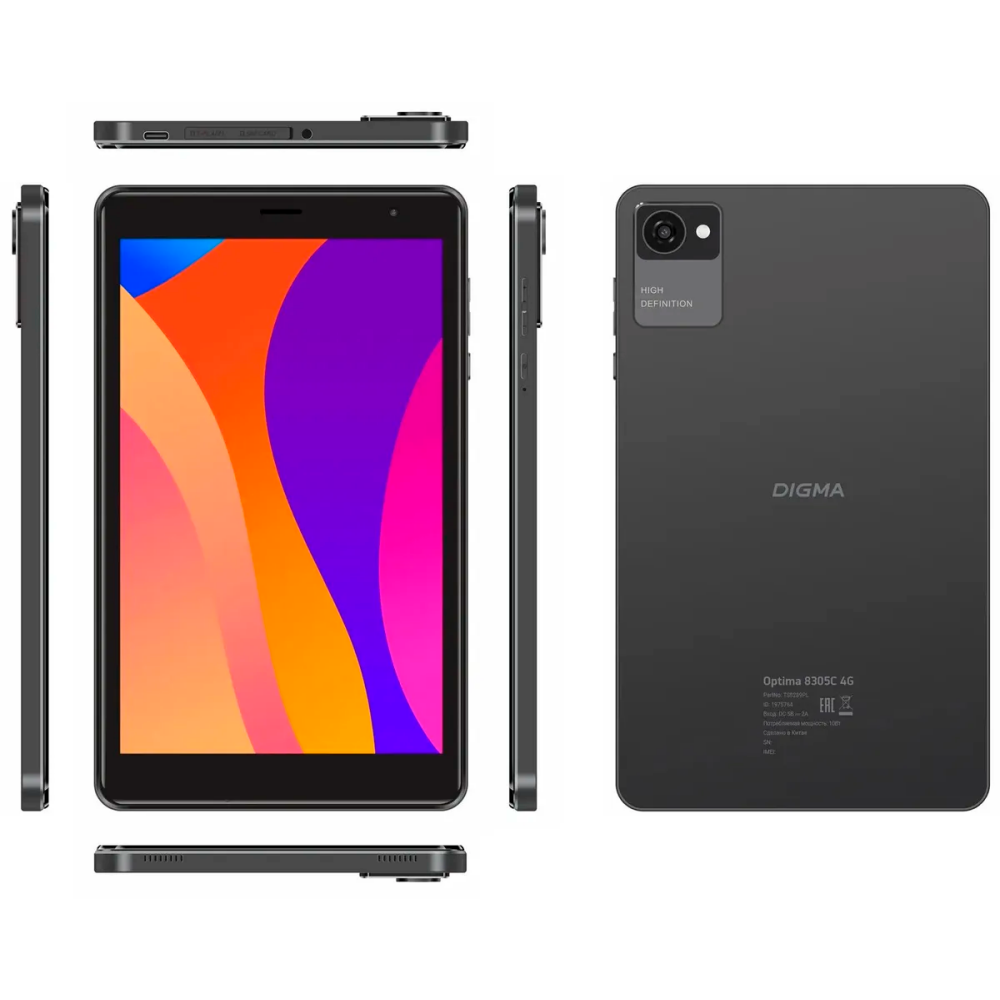 Планшет Digma Optima 8305C 4G Grey - фото 3
