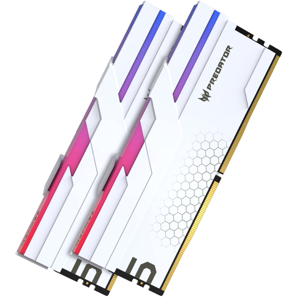Оперативная память 32Gb DDR5 6400MHz Acer Predator Hermes RGB White (BL.9BWWR.390) (2x16Gb KIT)