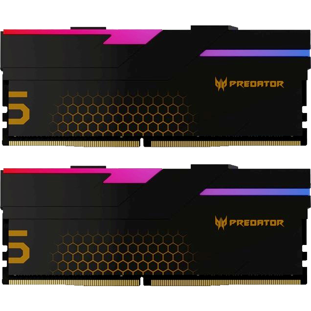 Оперативная память 32Gb DDR5 6800MHz Acer Predator Hermes RGB Black (BL.9BWWR.400) (2x16Gb KIT)