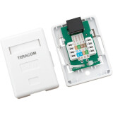Розетка RJ-45 EKF TRC-WBOX-1RJ45-5EUTP-WH