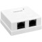 Розетка RJ-45 EKF TRC-WBOX-2RJ45-5EUTP-WH