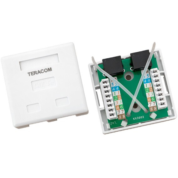 Розетка RJ-45 EKF TRC-WBOX-2RJ45-5EUTP-WH - фото 2