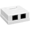 Розетка RJ-45 EKF TRP-WBOX-2RJ45-6UTP-WH
