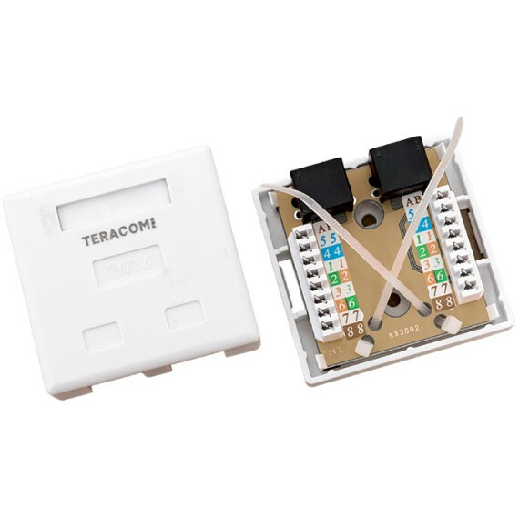 Розетка RJ-45 EKF TRP-WBOX-2RJ45-6UTP-WH - фото 2