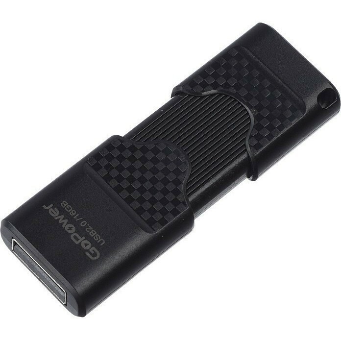 USB Flash накопитель 16Gb GoPower SLIDER Black - 00-00025963