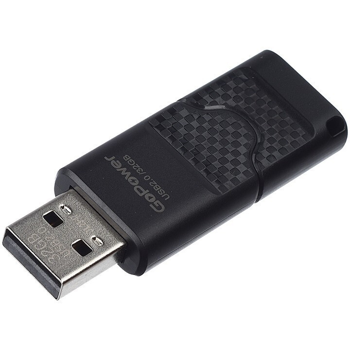 USB Flash накопитель 32Gb GoPower SLIDER Black - 00-00025964 - фото 2