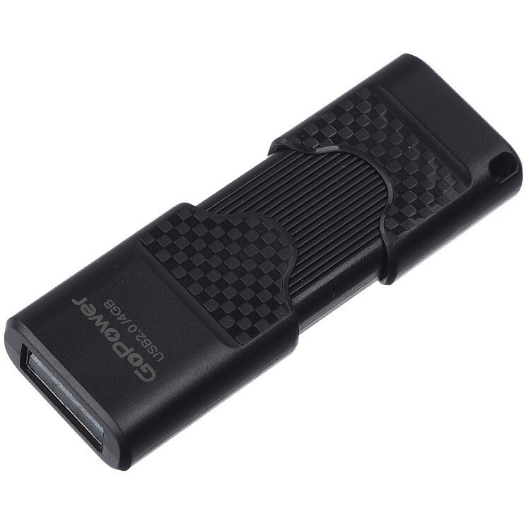 USB Flash накопитель 4GB GoPower SLIDER Black