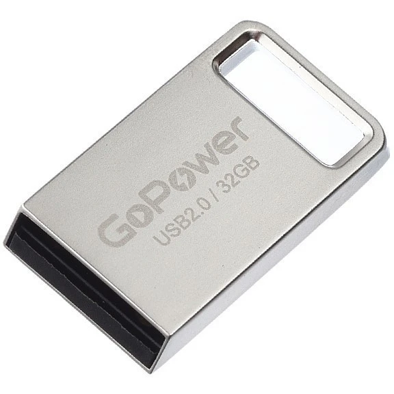 USB Flash накопитель 32Gb GoPower MINI Silver - 00-00027358