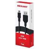 Кабель USB - miniUSB, 1м, Rexant 18-4402