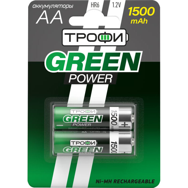 Аккумулятор Трофи HR6-2BL (AA, 1500mAh, 2 шт.) - Б0019500