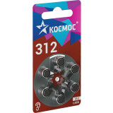 Батарейка КОСМОС KOCZA-312BL6 (ZA312, 6 шт.)