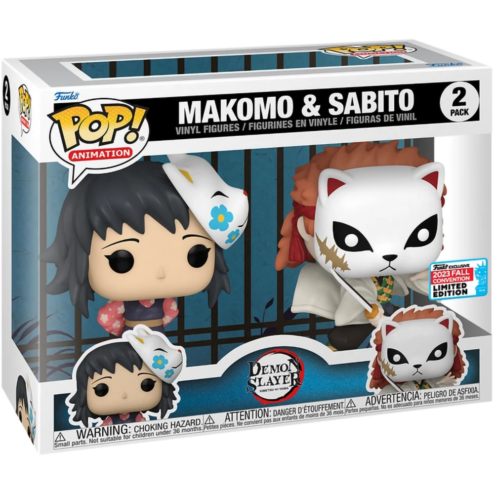 Фигурка Funko POP! Animation Demon Slayer Makomo & Sabito NYCC23 2PK - 71762 - фото 2