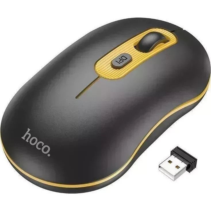 Мышь HOCO GM21 Platinum Black/Yellow - 6931474790941