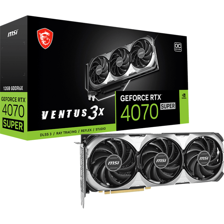 Видеокарта NVIDIA GeForce RTX 4070 Super MSI 12Gb (RTX 4070 SUPER 12G VENTUS 3X OC) - фото 6