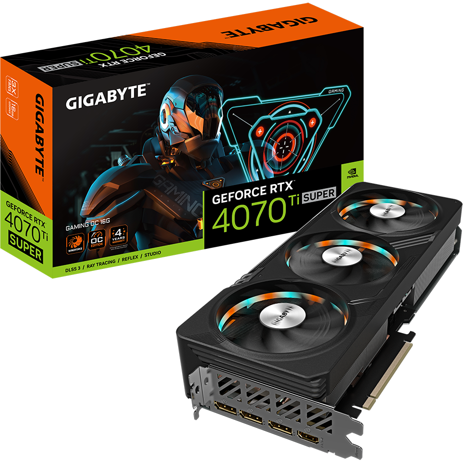 Видеокарта NVIDIA GeForce RTX 4070 Ti Super Gigabyte 16Gb (GV-N407TSGAMING OC-16GD) - фото 8