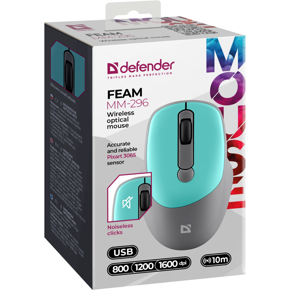 Мышь Defender Feam MM-296 Mint (52294) - фото 6