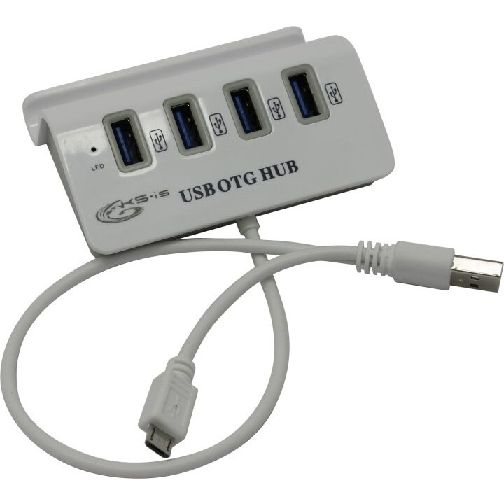USB-концентратор KS-IS KS-341 White