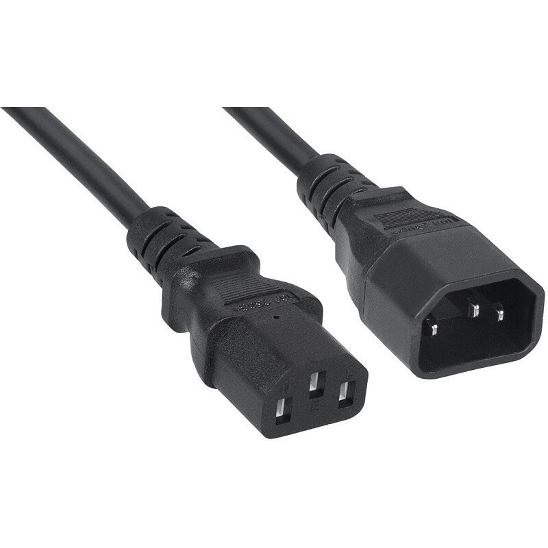 Кабель питания C13 - C14, 1м, Filum FL-PC-C13/C14-C1-1.0-BK