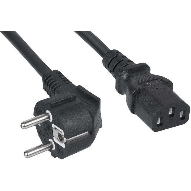 Кабель питания Schuko - C13, 1.8м, Filum FL-PC-SH90/C13-C-1.8-BK