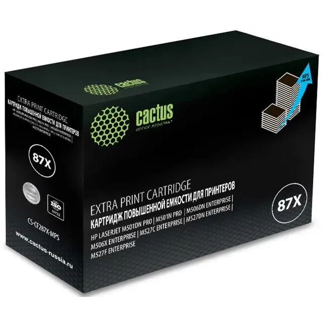 Картридж Cactus CS-CF287X-MPS Black
