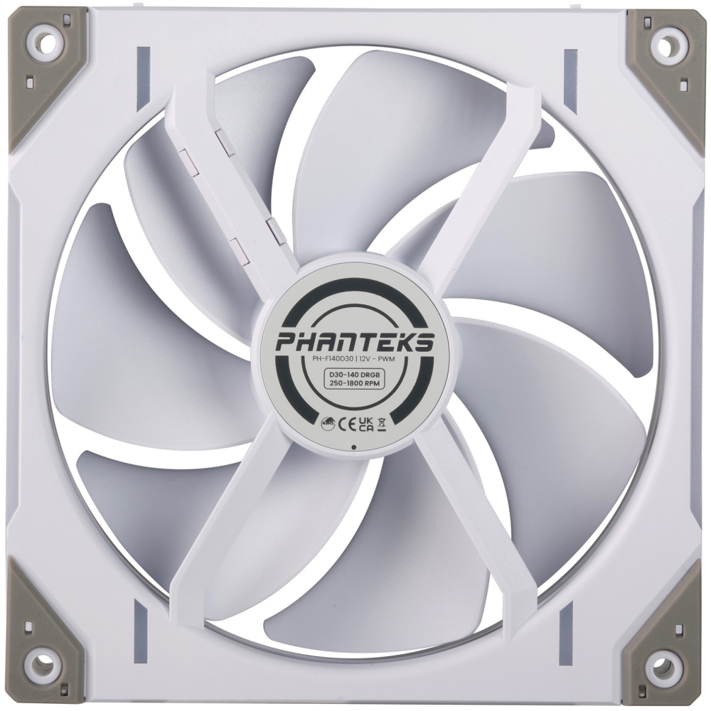 Вентилятор для корпуса Phanteks D30 DRGB PWM 140mm White (3 шт.) - PH-F140D30_DRGB_PWM_WT01_3P_RU - фото 3