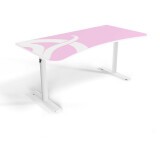 Компьютерный стол Arozzi Arena Gaming Desk White Pink (ARENA-WHITE-PINK)