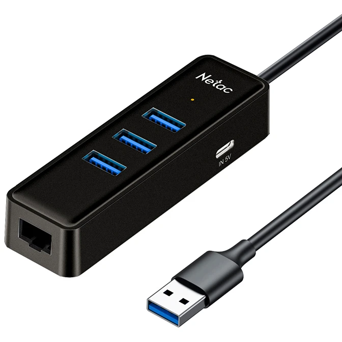 USB-концентратор Netac WF12 Black - NT08WF12-30BK