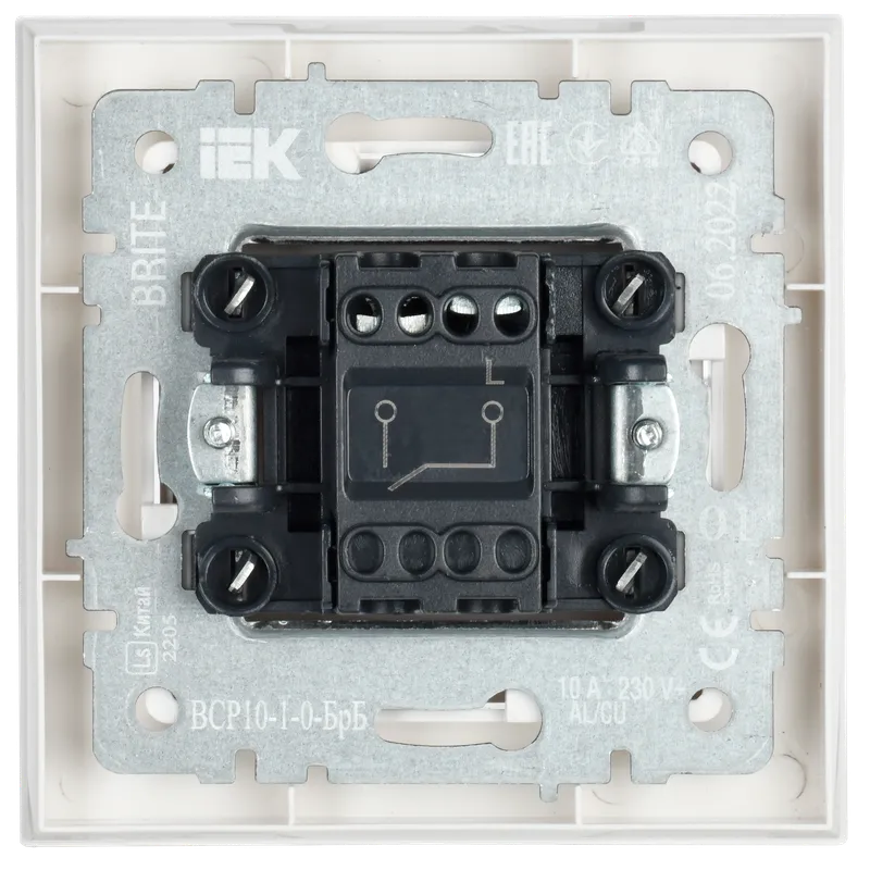 Выключатель IEK BRITE BR-V10-0-10-K01-F - фото 2