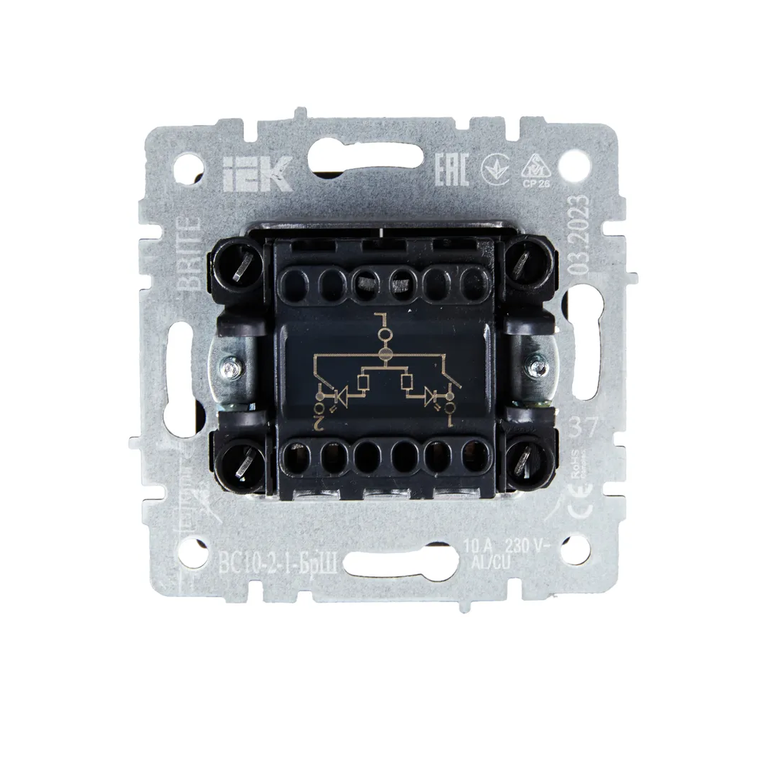 Выключатель IEK BRITE BR-V20-1-10-K37 - фото 3