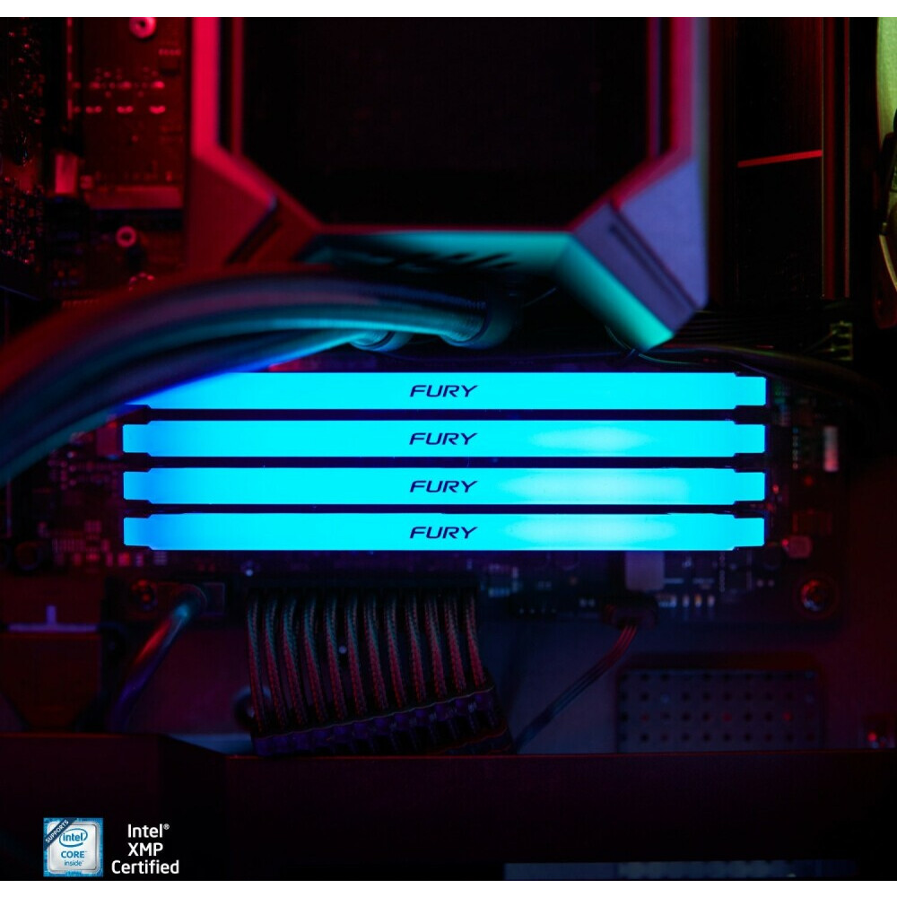 Оперативная память 32Gb DDR4 3600MHz Kingston Fury Beast RGB (KF436C18BB2AK2/32) (2x16Gb KIT) - фото 6