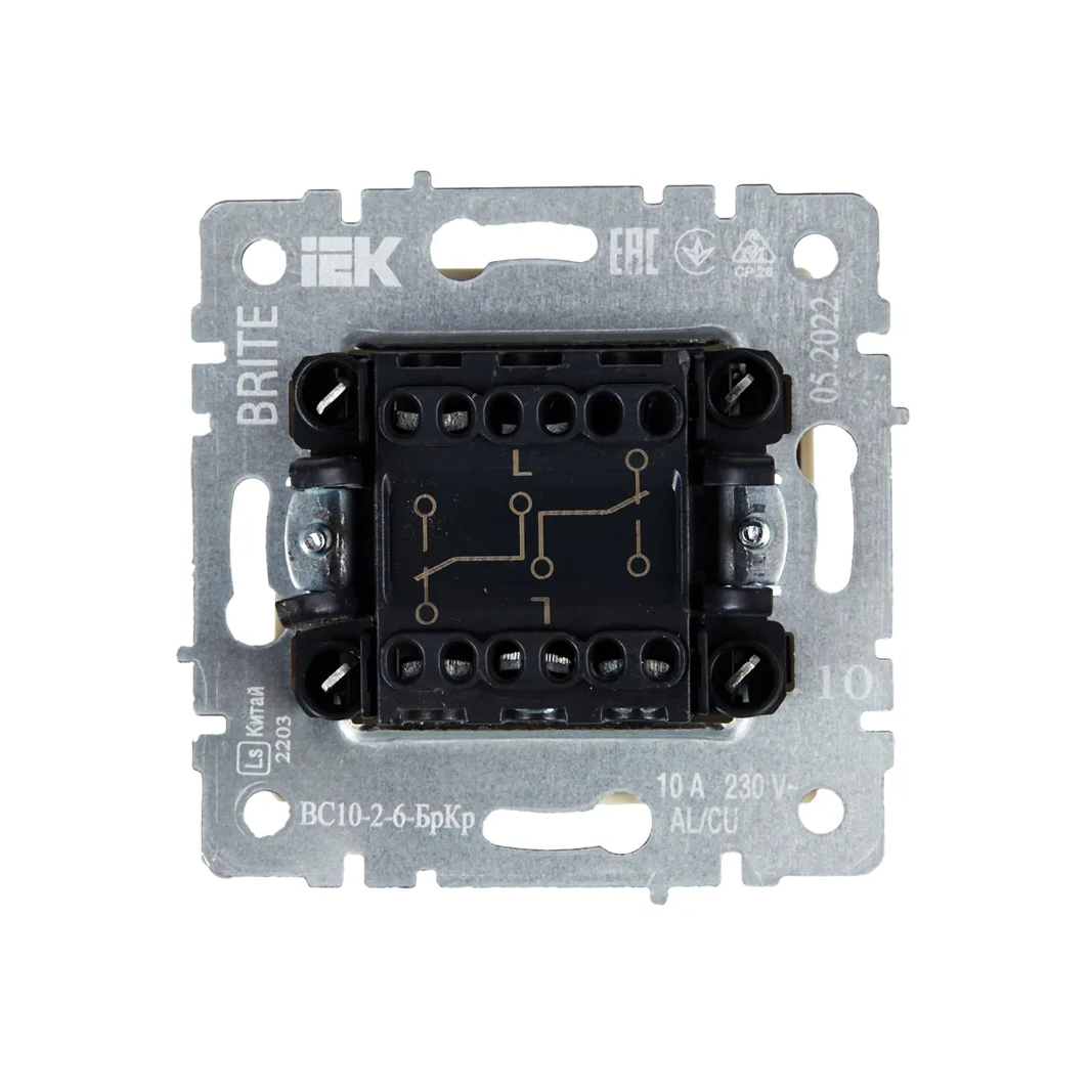 Выключатель IEK BRITE BR-V22-0-10-K10 - фото 4