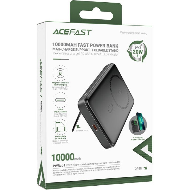 Внешний аккумулятор ACEFAST M6 Black - AF-M6-BK - фото 3