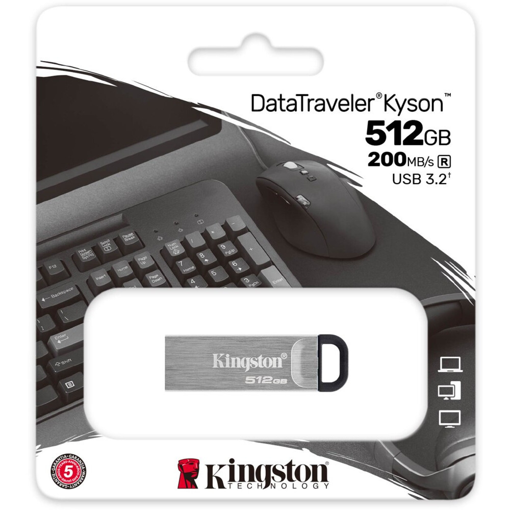 USB Flash накопитель 512Gb Kingston DataTraveler Kyson (DTKN/512GB) - фото 3